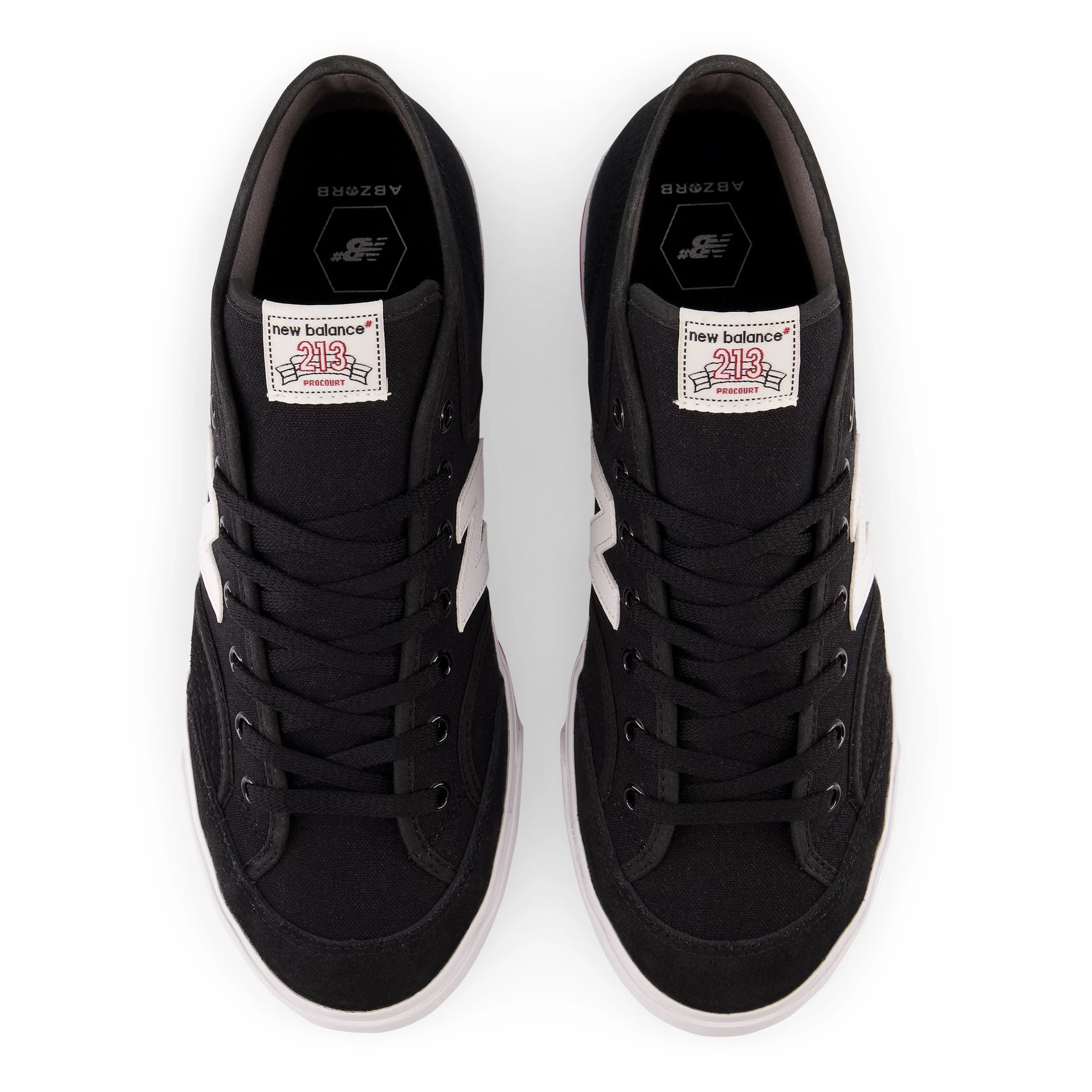 Black/White NM213UNT Pro Court Mid NB Numeric Skate Shoe Top