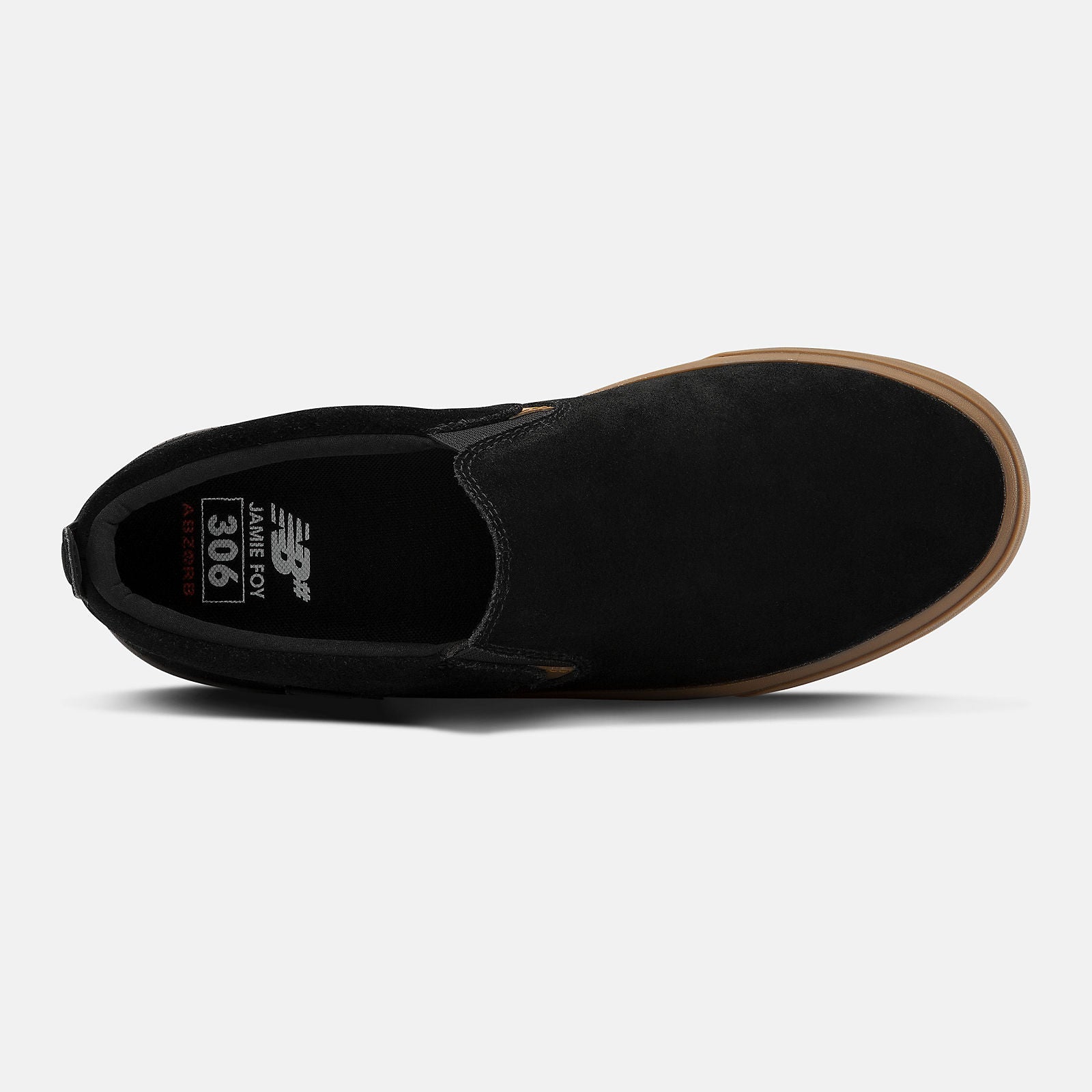 Black/Gum NM306LV1 Jamie Foy NB Numeric Slip On Skateboard Shoe Top