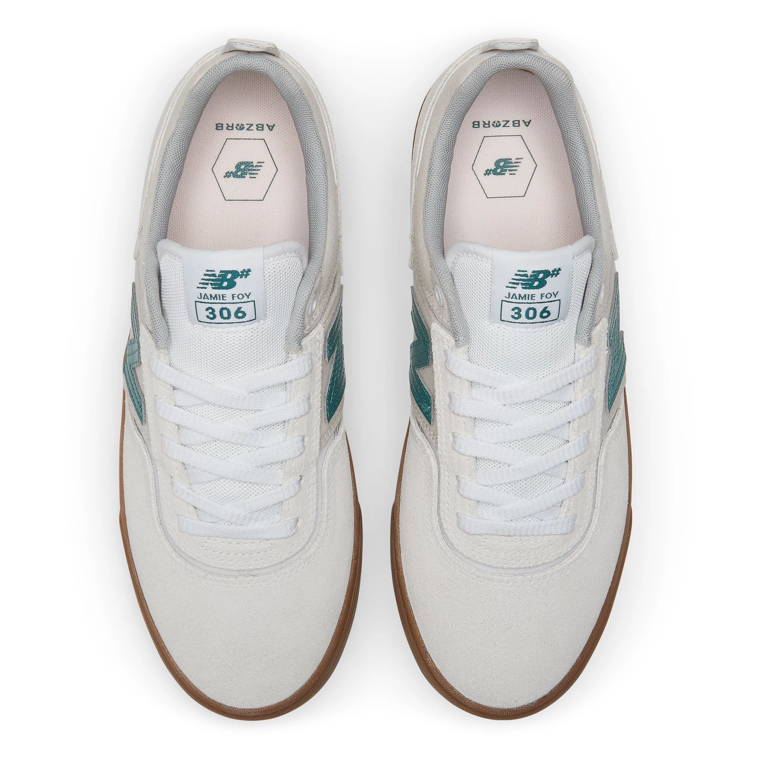 White/Green NM306 Jamie Foy NB Numeric Skate Shoe Top