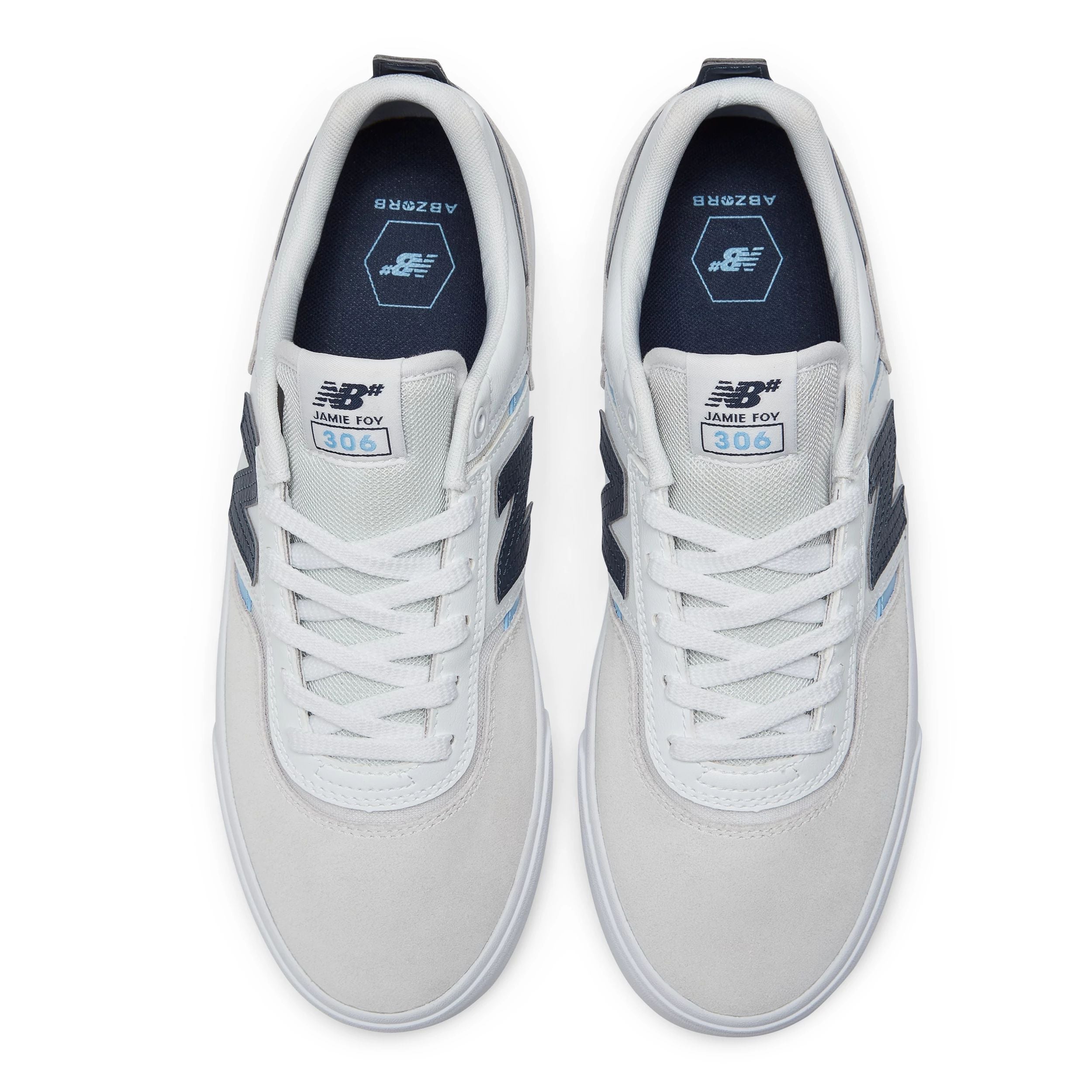 White/Navy NM306 Jamie Foy NB Numeric Skate Shoe Top