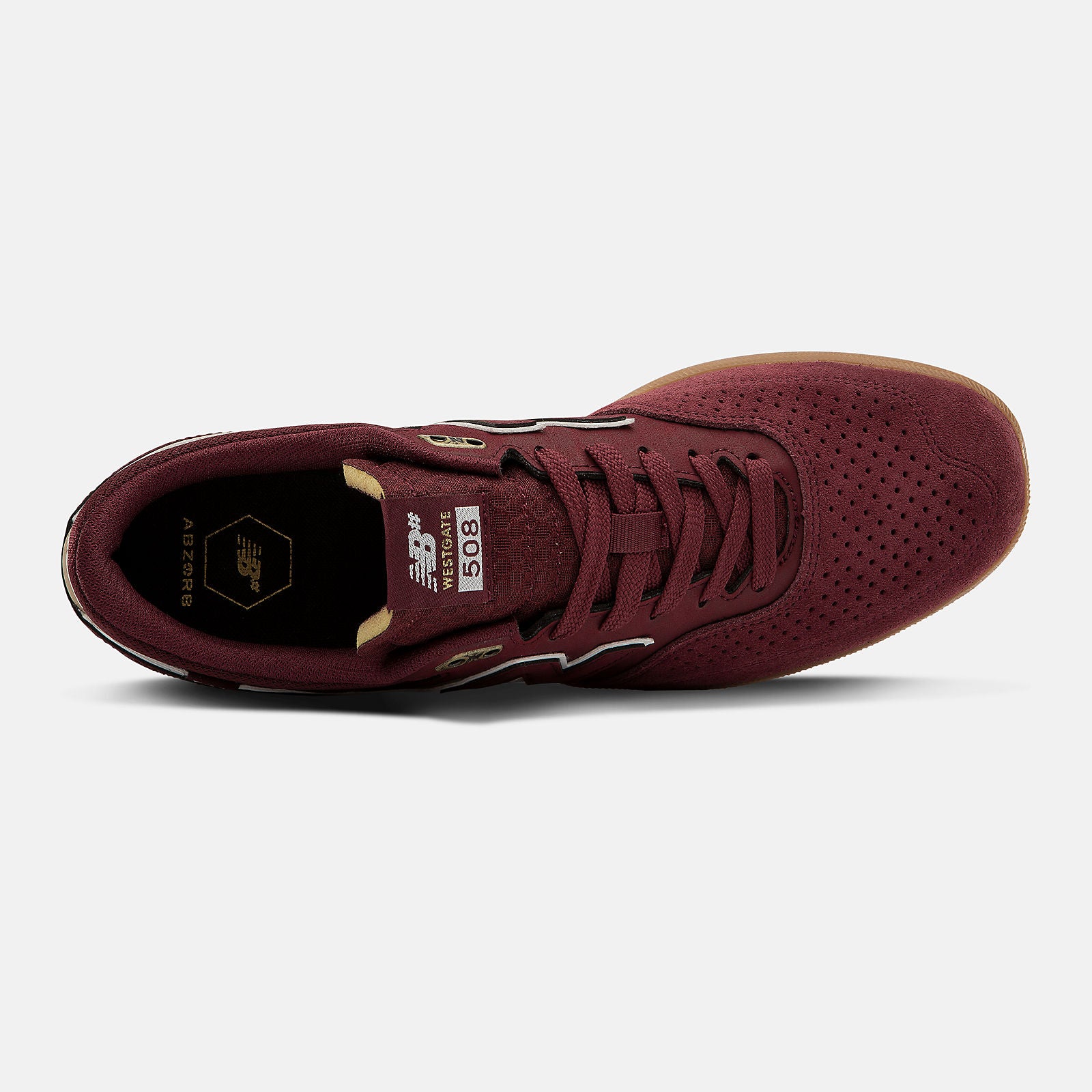 Burgundy NM508BWP NB Numeric Skateboarding Shoe Top