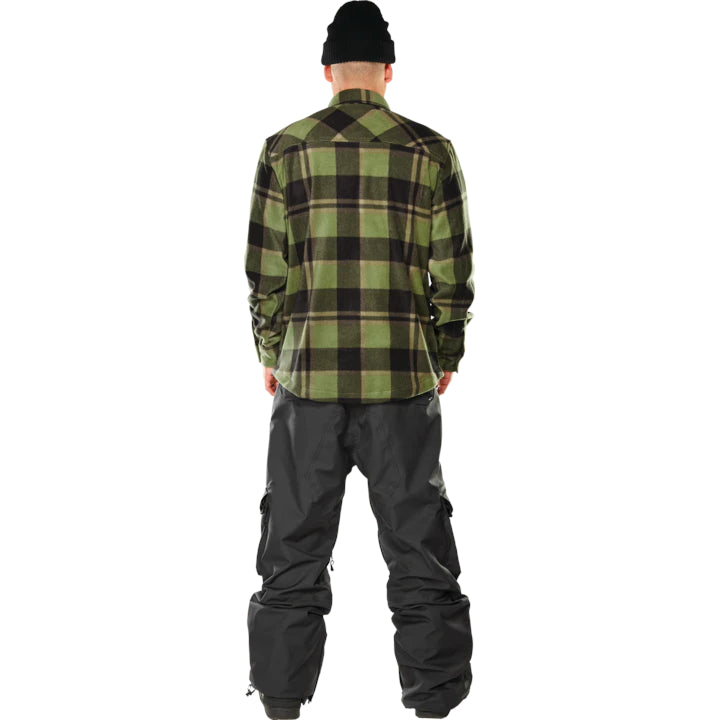 Olive Rest Stop Thirtytwo Flannel Shirt Back