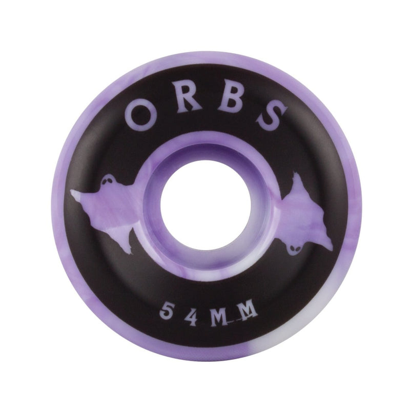 Orbs 99A Full Conical Specter Swirl Skateboard Wheels - Purple/White
