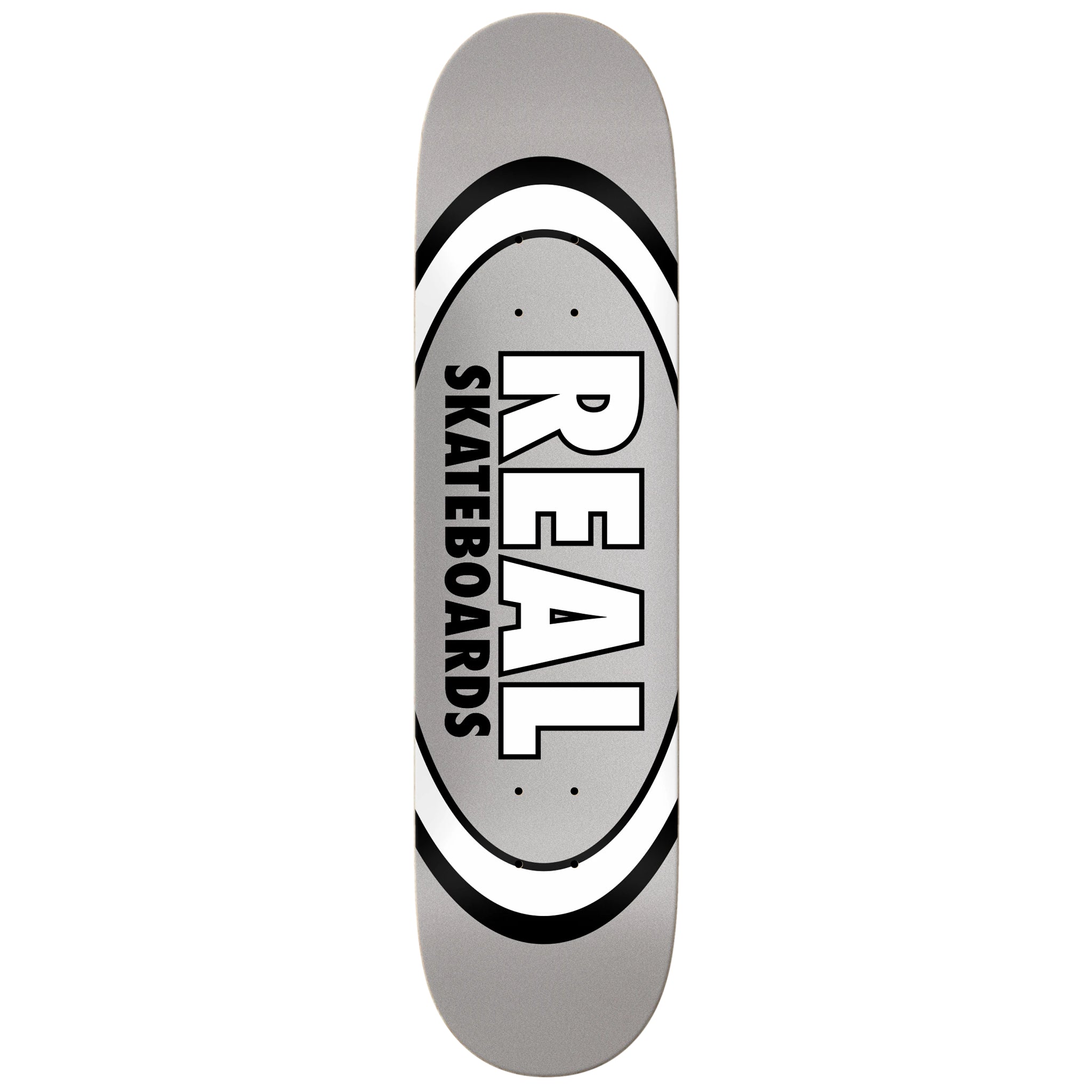 Grey Classic Oval Real Skateboard deck