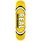 Yellow Classic Oval Real Skateboard Deck