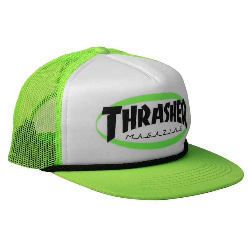 Green Ellipse Rope Thrasher Magazine Trucker Hat