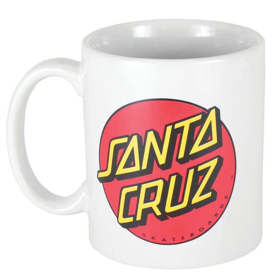 Santa Cruz Classic Dot Coffee Mug - White