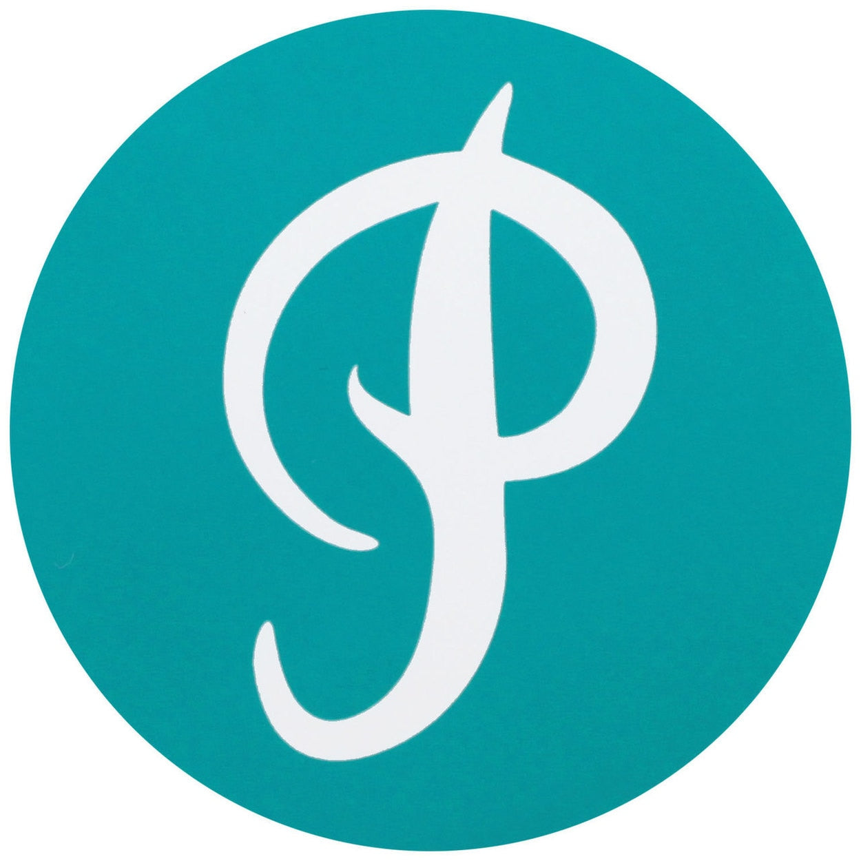 Primitive Circle "P" Logo Sticker - Teal