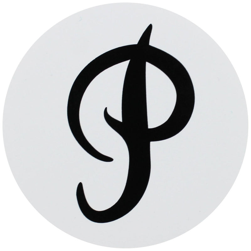 Primitive Circle "P" Logo Sticker - White