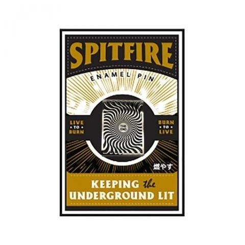 Spitfire The End Swirl Box Enamel Lapel Pin