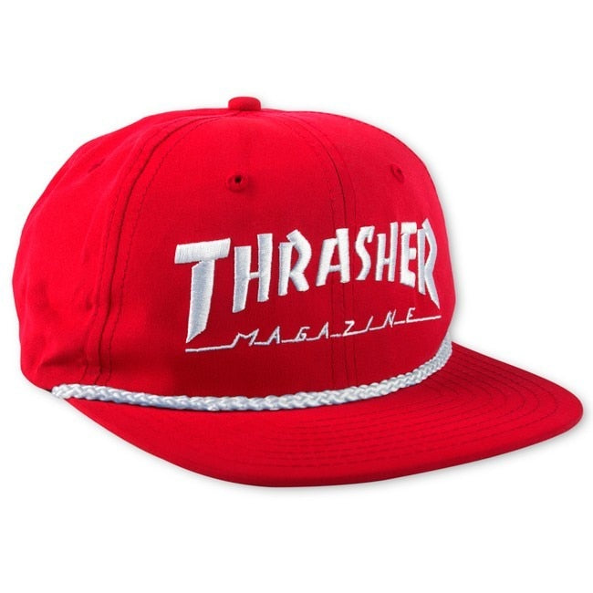 Thrasher Rope Snapback - Red/White
