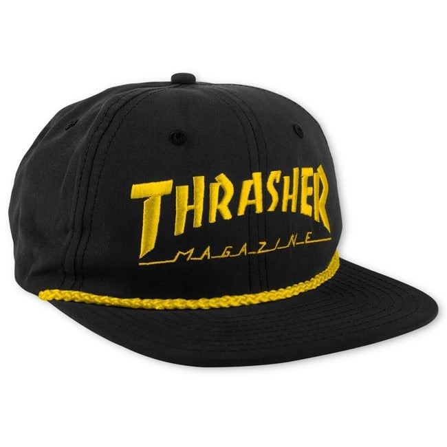 Thrasher Rope Snapback - Black/Yellow