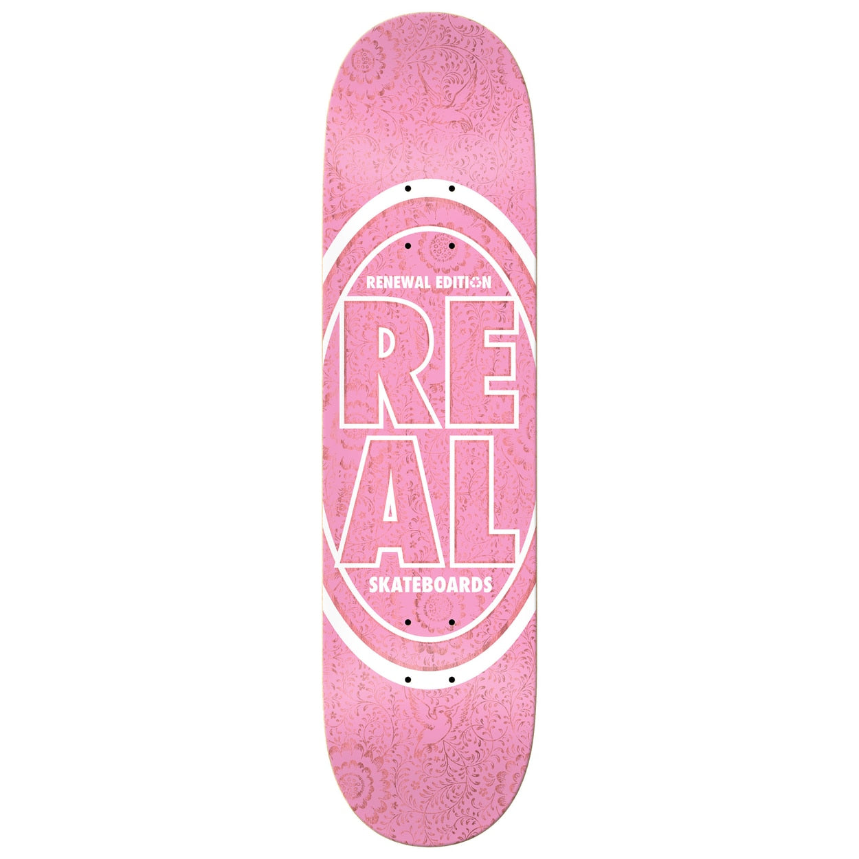 Real Renewal Stacked Oval Floral Skateboard Deck - Pink