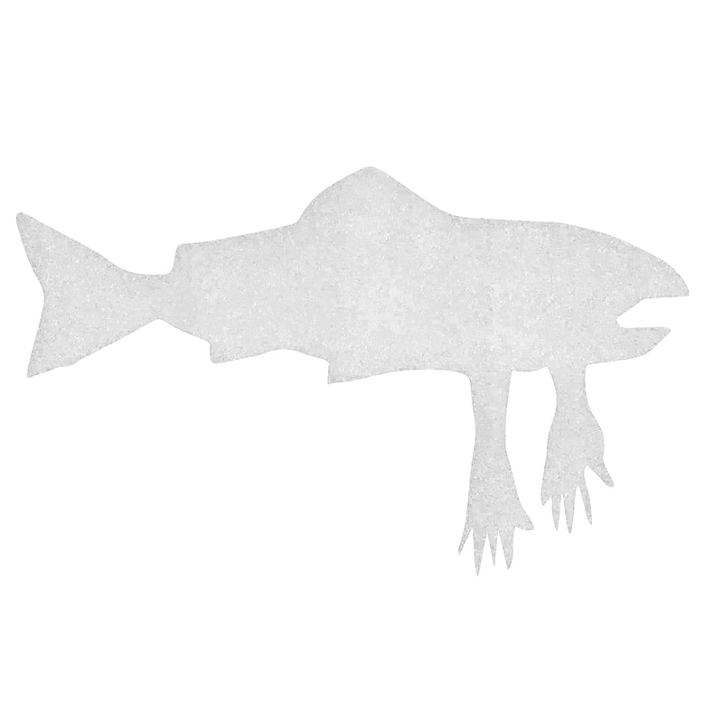 White Salmon Arms Die Cut Sticker