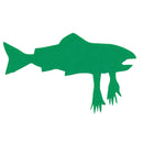 Green Salmon Arms Die Cut Sticker