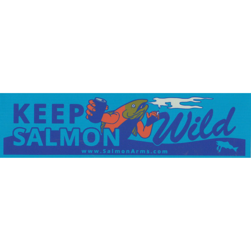 Blue Keep Salmon Wild Salmon Arms Bumper Sticker