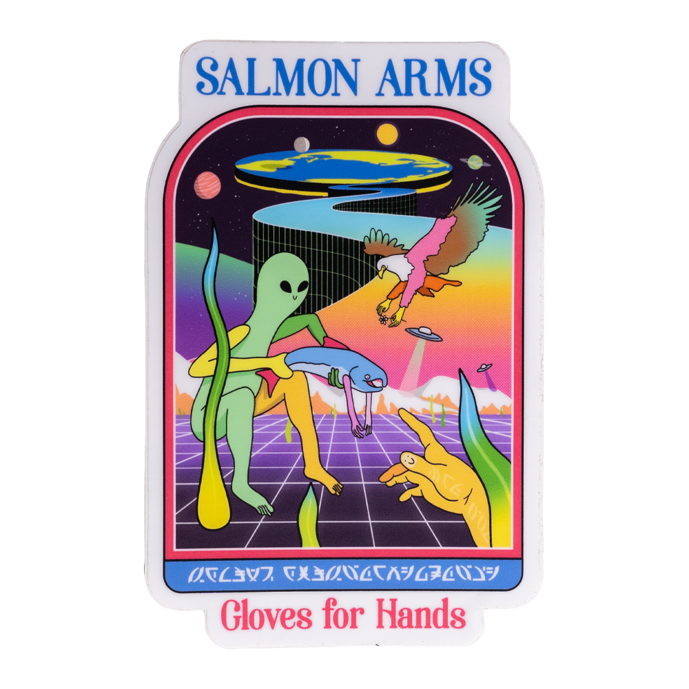 Gloves For Hands Salmon Arms Sticker