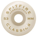Spitfire Formula Four 101D Classics Skateboard Wheels - White/Orange