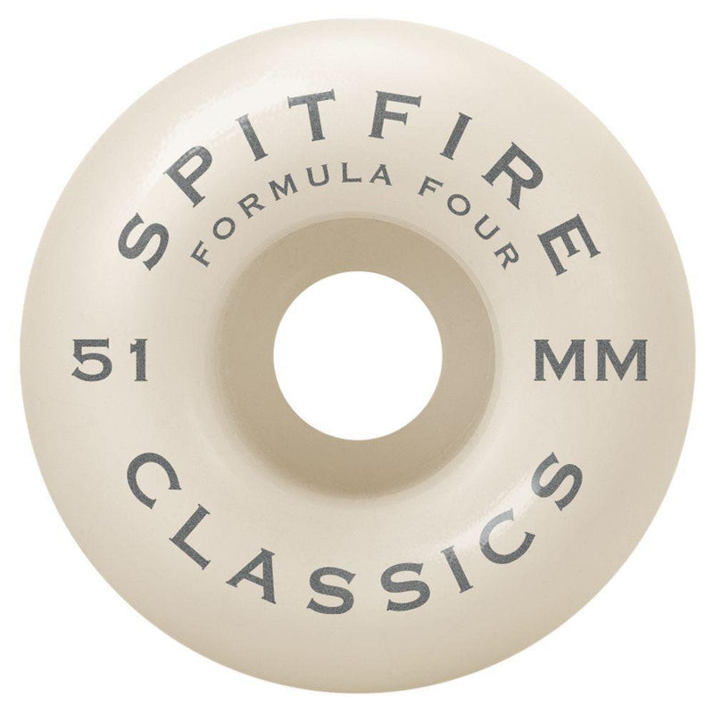 Spitfire Formula Four 99D Classics Skateboard Wheels - White/Red