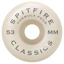 Spitfire Formula Four 99D Classics Skateboard Wheels - White/Orange
