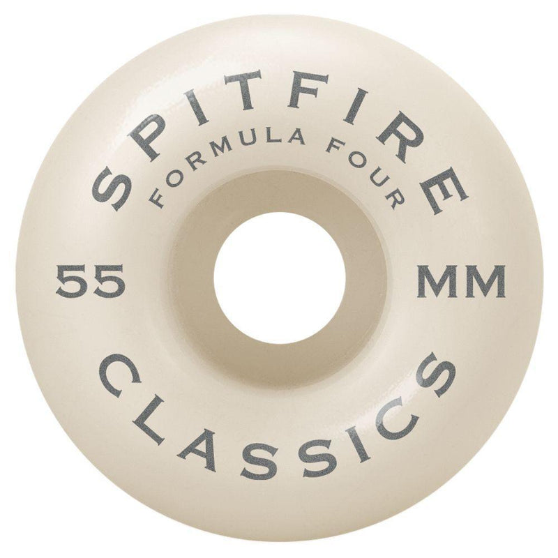 Spitfire Formula Four 99D Classics Skateboard Wheels - White/Yellow