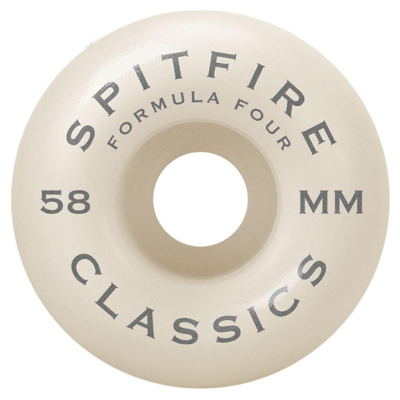Spitfire Formula Four 99D Classics Skateboard Wheels - White/Purple