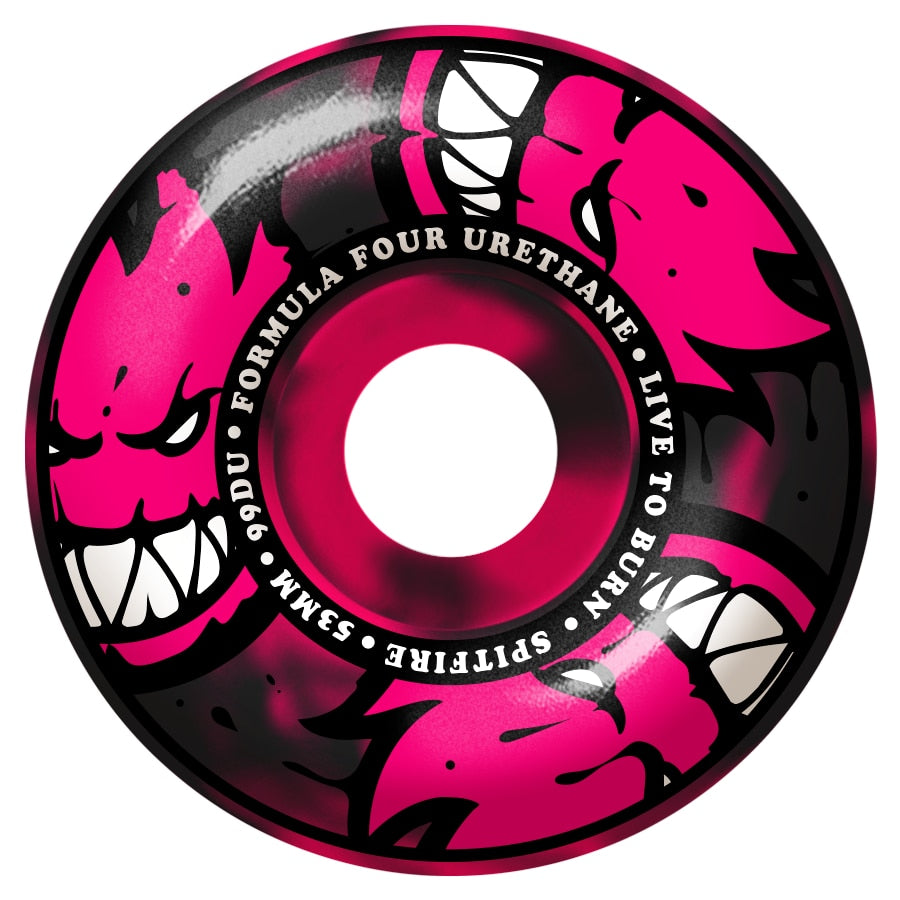 Spitfire Formula Four 99D Afterburner Pink/Black Swirls Classics Skateboard Wheels