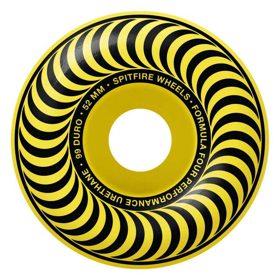 Yellow Chroma Classics Spitfire Formula Four Skateboard Wheels