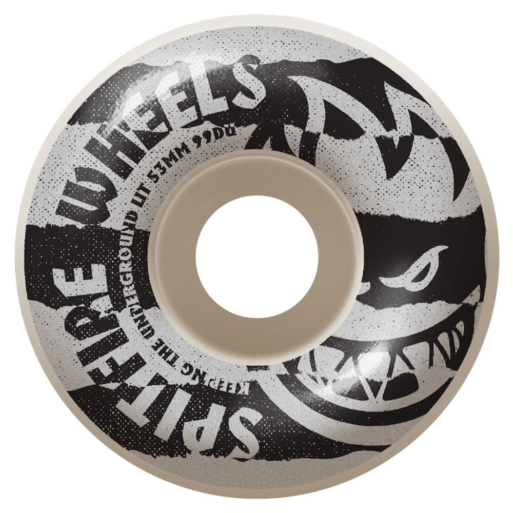 Spitfire Silver/Black Shredded Classic 99D Skateboard Wheel