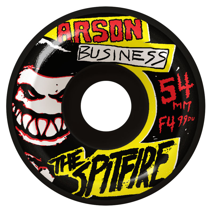 Black Conical Arson Business 99D Spitfire Formula Four Skateboard Wheels