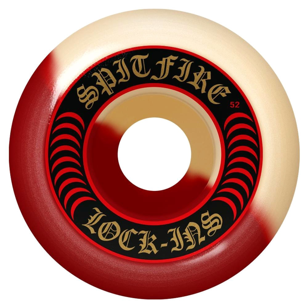 Spitfire Formula Four 101D  Lock-Ins Swirl Fire Red/Natural Skateboard Wheels
