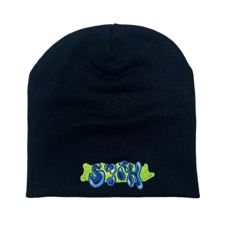 Black Splat Smooth18 Skully Beanie