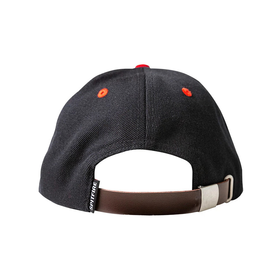 Black/Red Bighead Fill Spitfire Wheels Strapback Back