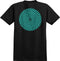 Black/Teal Classic Swirl Spitfire Wheels T-Shirt Back