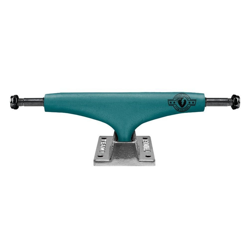 Thunder Polished Matte Teal Team Hollows Skateboard Trucks - Hi 147
