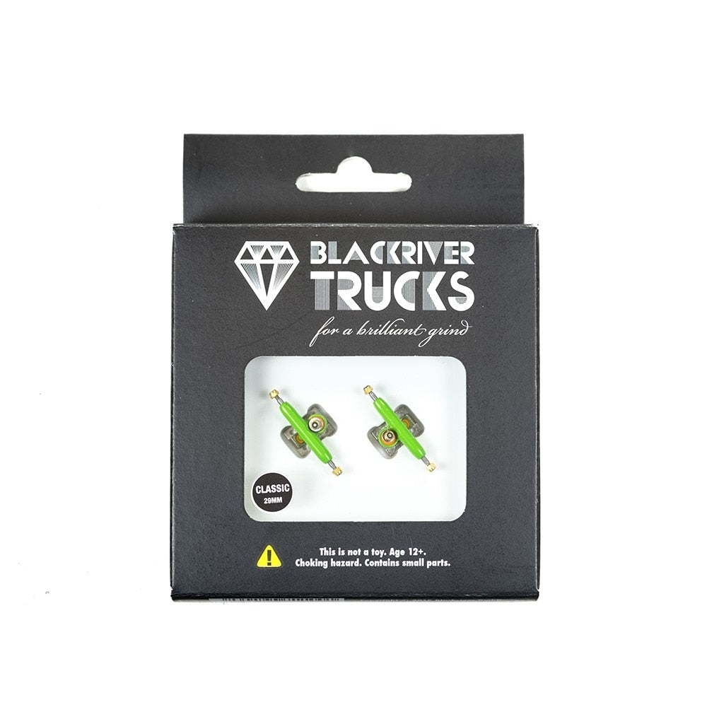 Mean Green 29mm Blackriver Fingerboard Trucks