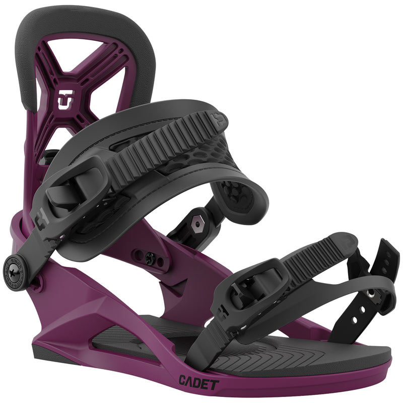 2023 Purple Youth Union Cadet Snowboard Bindings Front