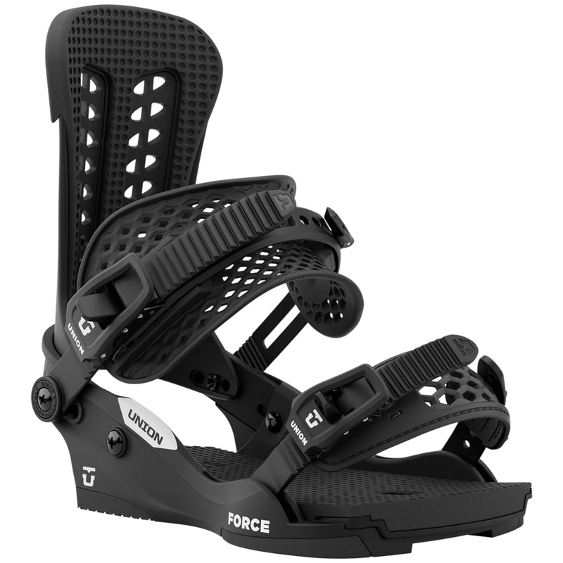 2023 Black Union Force Snowboard Bindings Front