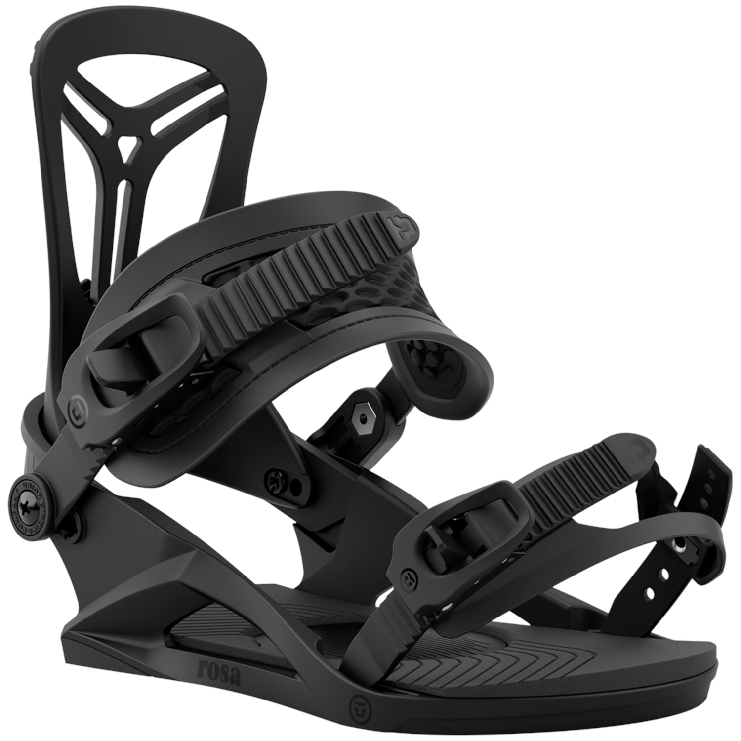 2023 Black Union Rosa Women's Snowboard Bindings Front