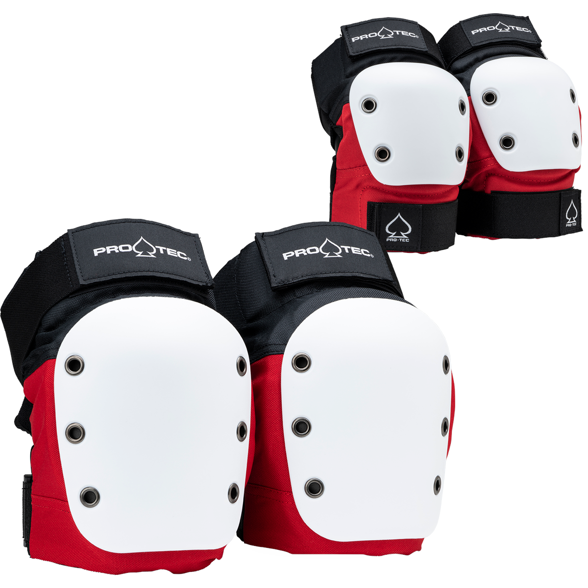 Red/White/Black Knee/Elbow Pro-Tec Pad Pack