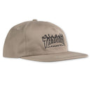 Thrasher Witch Logo Unstructured  Snapback Hat - Tan/Black